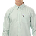 Blue - Side - Lyle & Scott Mens Plain Oxford Shirt