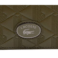 Green - Side - Lacoste Nomogramme Logo Leather Wallet
