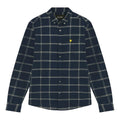 Navy - Front - Lyle & Scott Mens Windowpane Check Shirt