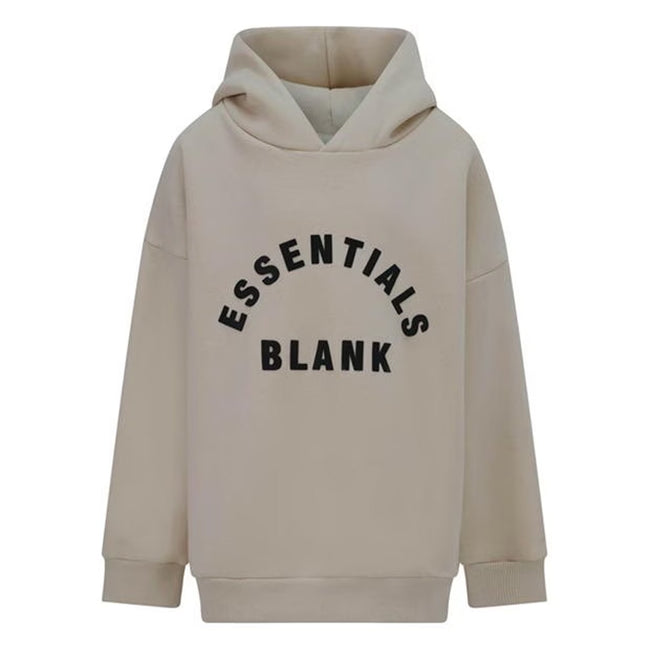 Camel - Front - Blank Essentials Childrens-Kids Fleece Pull Over Hoodie