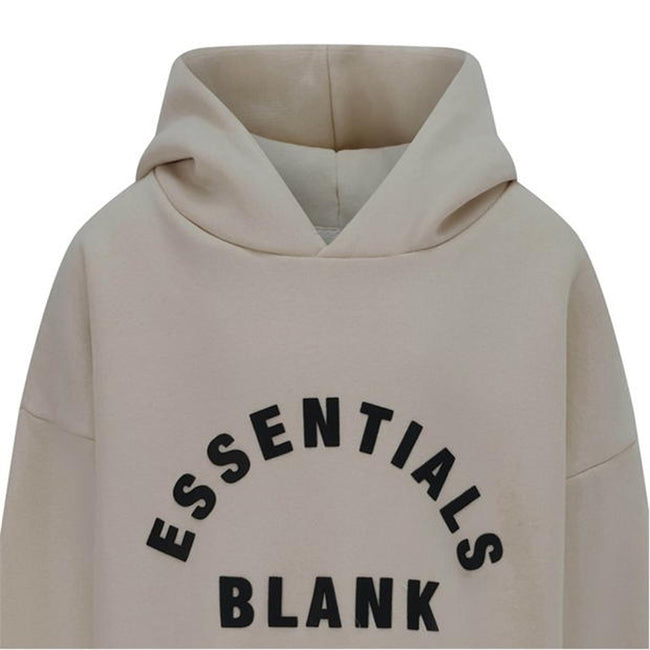 Camel - Side - Blank Essentials Childrens-Kids Fleece Pull Over Hoodie