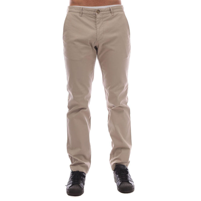Beige - Front - Boss Mens Crigan 3 Gabardine Chinos