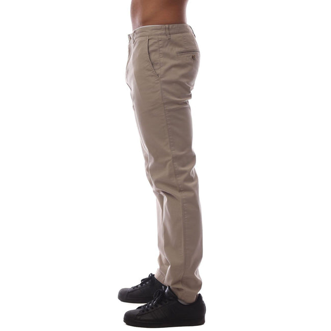 Beige - Side - Boss Mens Crigan 3 Gabardine Chinos