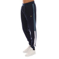 Navy - Front - Lyle & Scott Mens Fleece Colour Block Stitched Fly Detail Jogging Bottoms