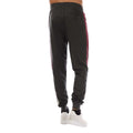 Grey - Back - Lyle & Scott Mens Fleece Colour Block Stitched Fly Detail Jogging Bottoms