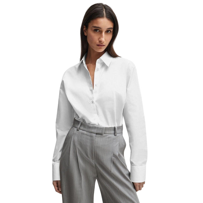 White - Lifestyle - Boss Womens-Ladies Naomi X Cotton Bodysuit