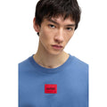 Blue - Side - Hugo Mens Diragol Crew Neck Sweatshirt