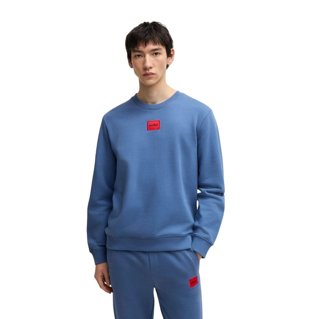 Blue - Lifestyle - Hugo Mens Diragol Crew Neck Sweatshirt
