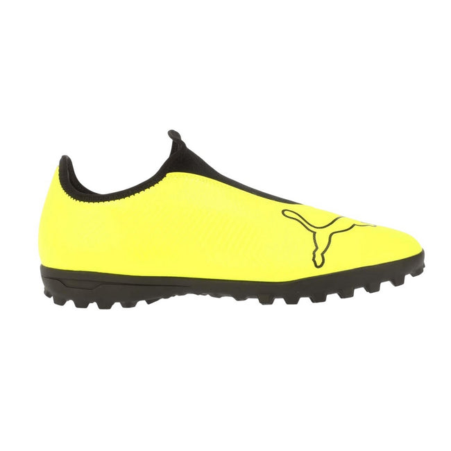 Yellow - Side - Puma Childrens-Kids Finesse Slip-on Football Boots