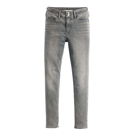 Light Grey - Front - Levis Womens-Ladies 711 Double Button Skinny Jeans