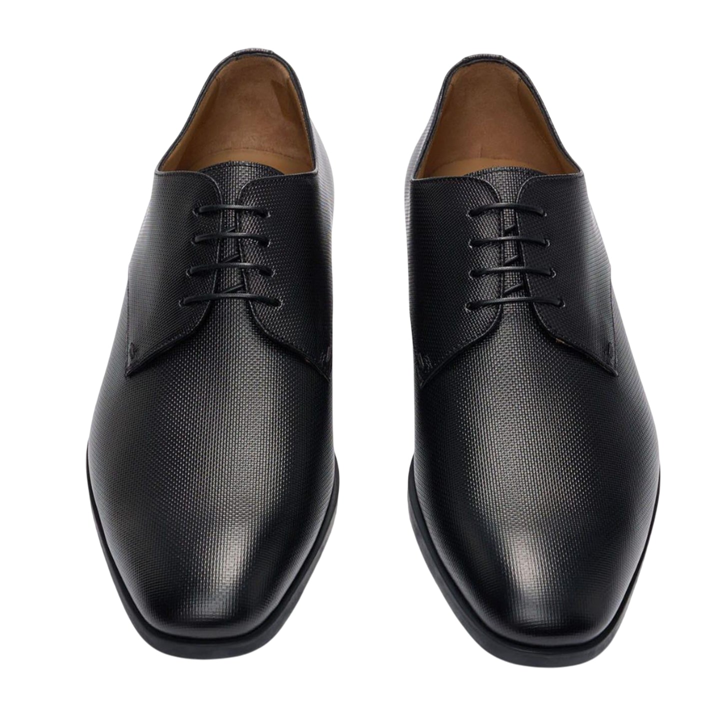 Black - Pack Shot - Boss Mens Kensington Leather Derby Shoes