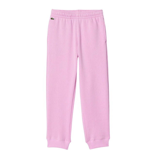 Pink - Front - Lacoste Childrens-Kids Fleece Jogging Bottoms