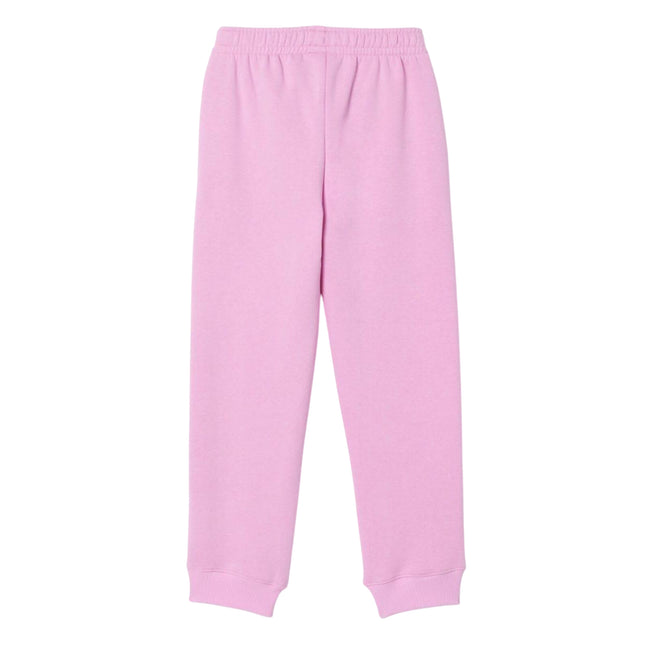 Pink - Back - Lacoste Childrens-Kids Fleece Jogging Bottoms