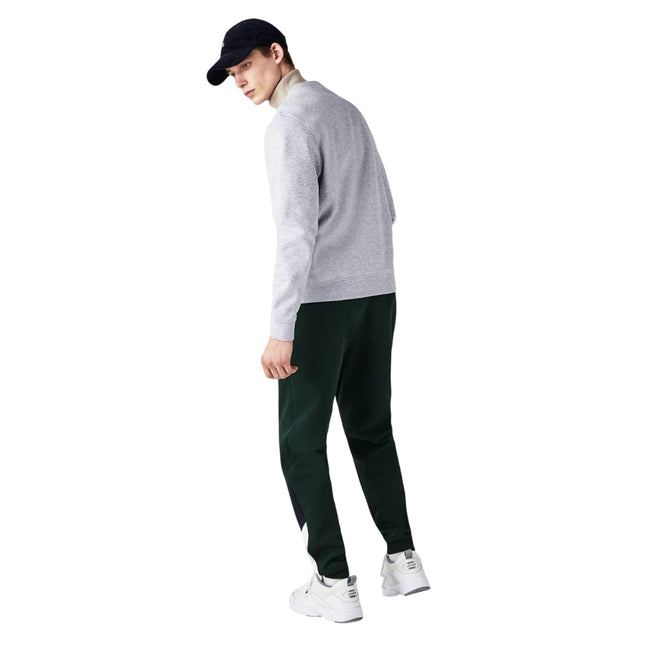 Grey - Back - Lacoste Mens Cotton Blend Fleece Sweatshirt