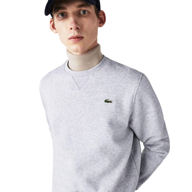 Grey - Lifestyle - Lacoste Mens Cotton Blend Fleece Sweatshirt