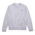 Grey - Front - Lacoste Mens Cotton Blend Fleece Sweatshirt