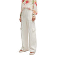 White - Front - Boss Womens-Ladies Teneria Straight Cargo Trousers