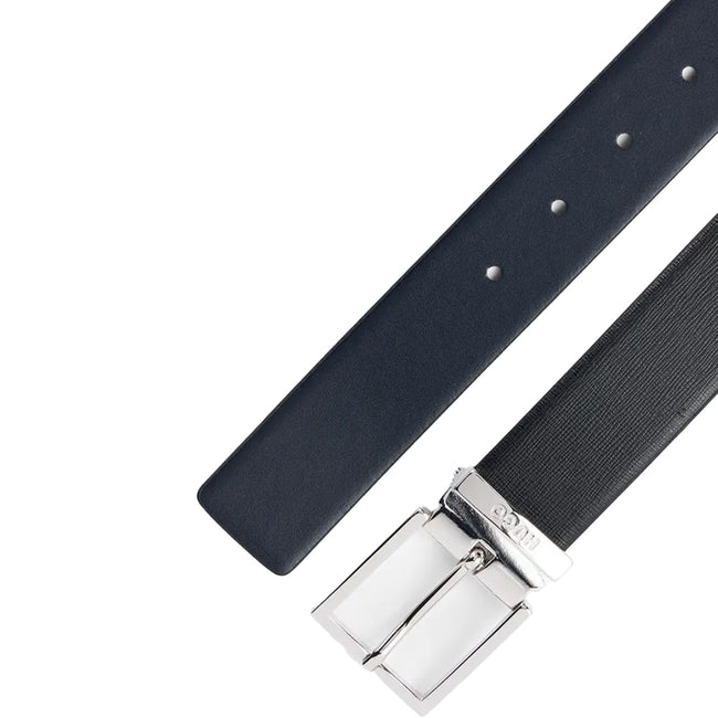 Black - Back - Hugo Mens Giupi-S Leather Belt
