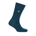 Blue-Grey-Black - Pack Shot - Lyle & Scott Mens Core Plain Socks (Pack of 5)