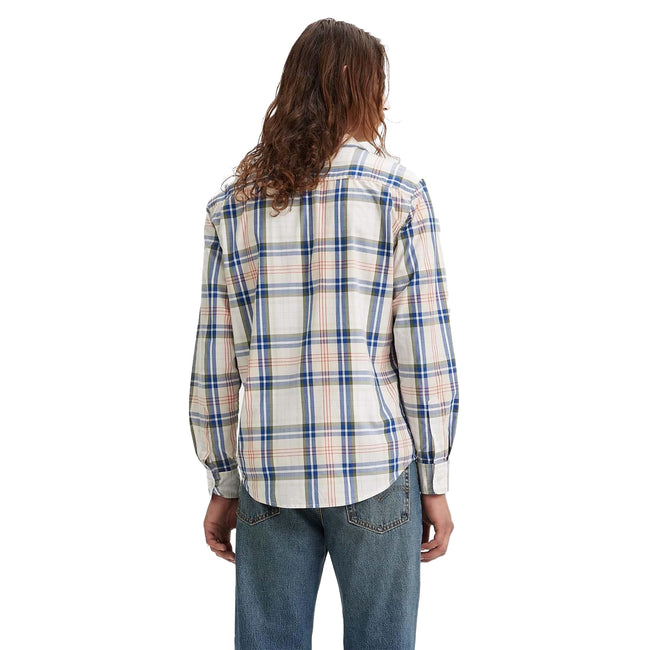 White-Blue - Back - Levis Mens Sunset Standard Shirt