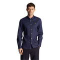 Navy - Side - Lyle & Scott Mens Poplin Slim Shirt