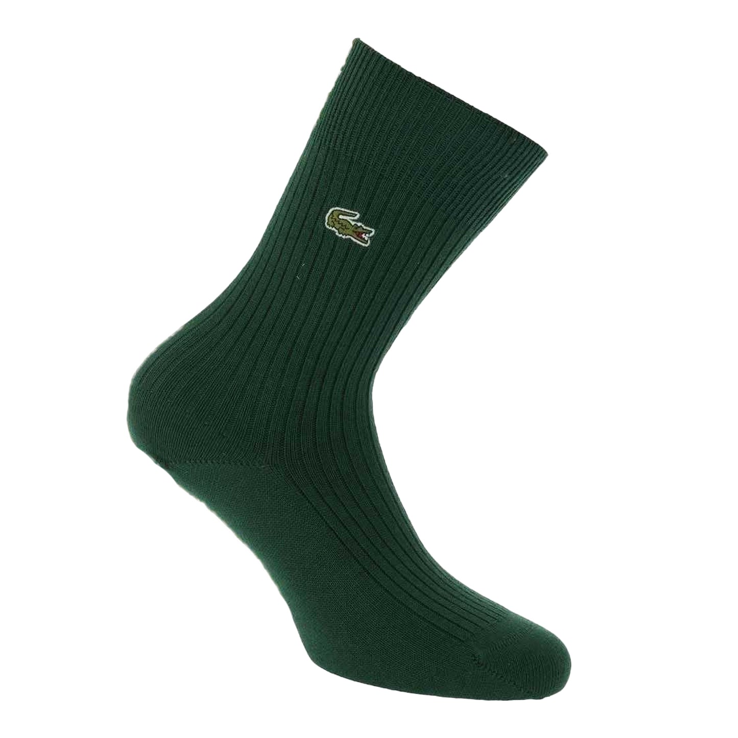 Green-Black-Brown - Back - Lacoste Unisex Adult Assorted Designs Cotton Socks (Pack of 3)