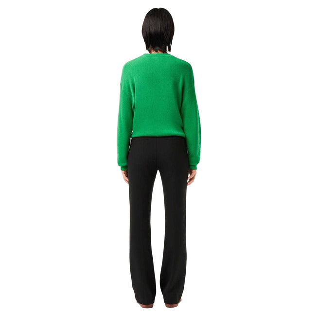 Black - Back - Lacoste Womens-Ladies High Waist Flared Trousers