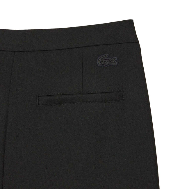 Black - Pack Shot - Lacoste Womens-Ladies High Waist Flared Trousers
