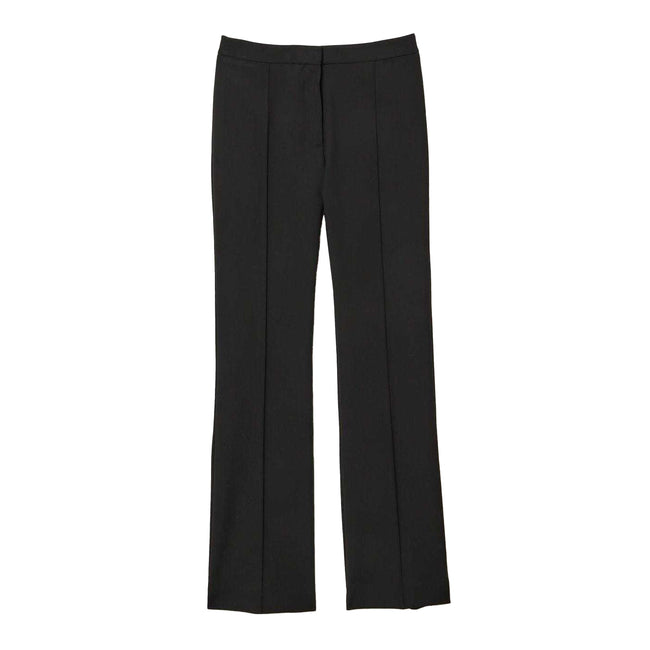 Black - Front - Lacoste Womens-Ladies High Waist Flared Trousers