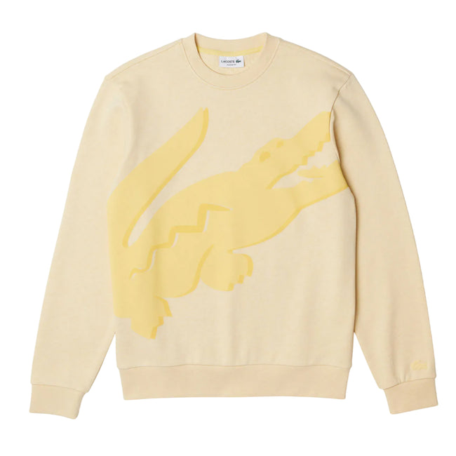 Yellow - Front - Lacoste Mens Big Logo Classic Sweatshirt