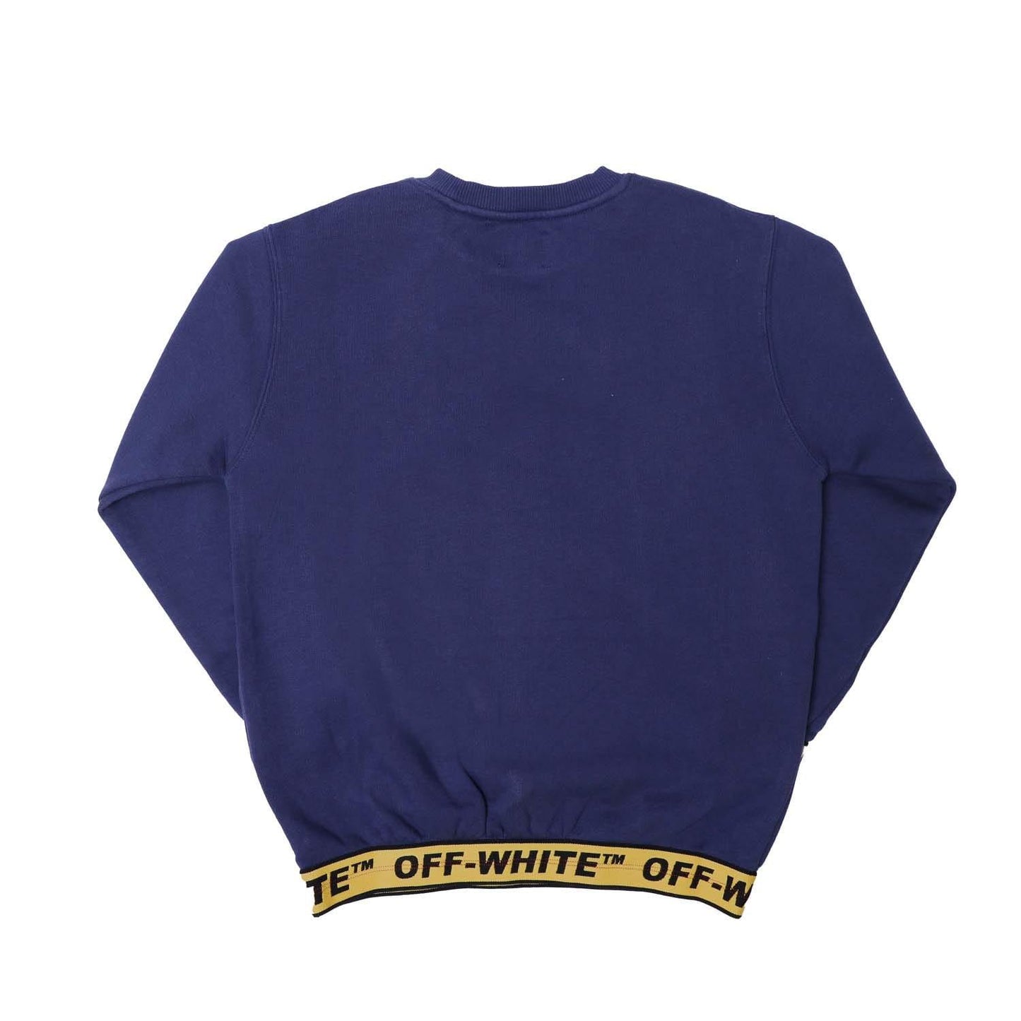 Navy - Back - Off White Childrens-Kids Industrial Crew Neck Sweatshirt