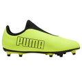 Yellow - Back - Puma Childrens-Kids Finesse Firm Ground Football Boots