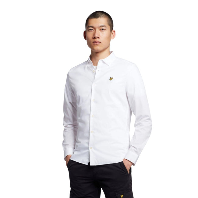 White - Pack Shot - Lyle & Scott Mens Interlock Shirt