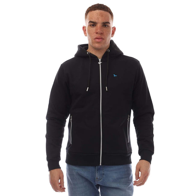 Black - Front - Modern Amusement Mens Route 66 Full Zip Hoodie