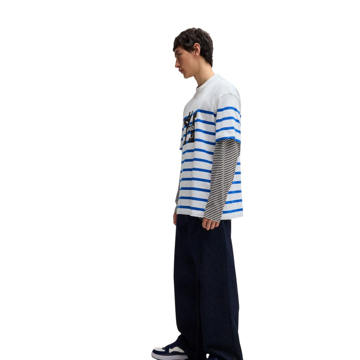 White - Pack Shot - Hugo Mens Nolastripe Dog Logo T-Shirt
