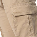 Stone - Lifestyle - Crosshatch Mens Frentons Leather Patch Cargo Trousers