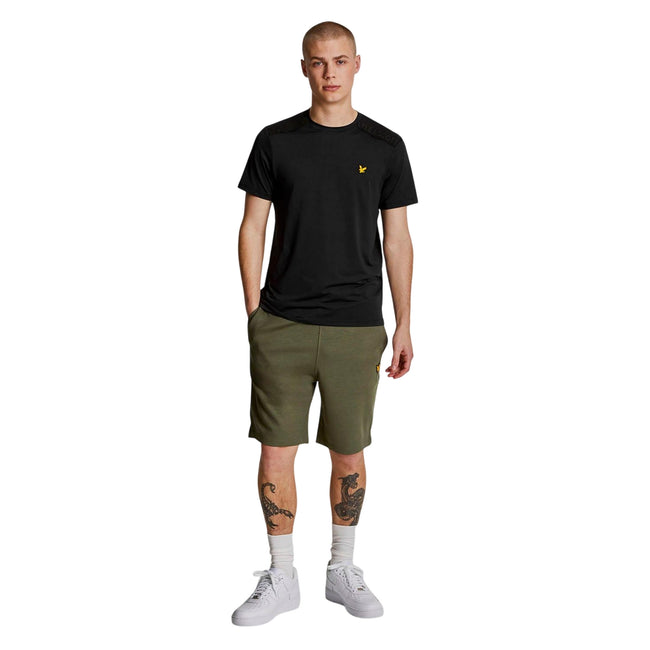 Green - Pack Shot - Lyle & Scott Mens Fly Fleece Shorts