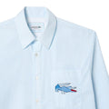 Blue-White - Lifestyle - Lacoste Mens Crocodile Badge Relaxed Fit Shirt