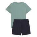 Green - Back - Puma Childrens-Kids Essential Logo T-Shirt & Shorts Set