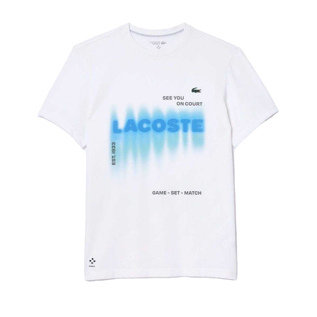 White - Front - Lacoste Mens Tennis X Daniil Medvedev T-Shirt