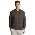 Gunmetal - Back - Lyle & Scott Mens Jersey Loop Back Bomber Jacket