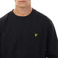 Navy - Side - Lyle & Scott Mens Tartan Heritage Graphic Sweatshirt