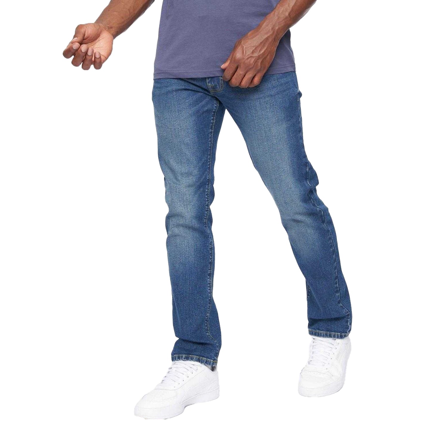 Stone Wash - Lifestyle - Crosshatch Mens Cadman Straight Jeans