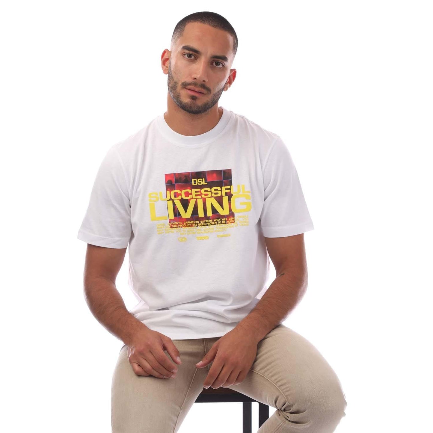 White - Lifestyle - Diesel Mens T-Just-N5 T-Shirt