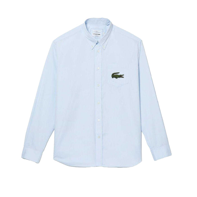 Light Blue - Front - Lacoste Unisex Adult Striped Relaxed Fit Shirt