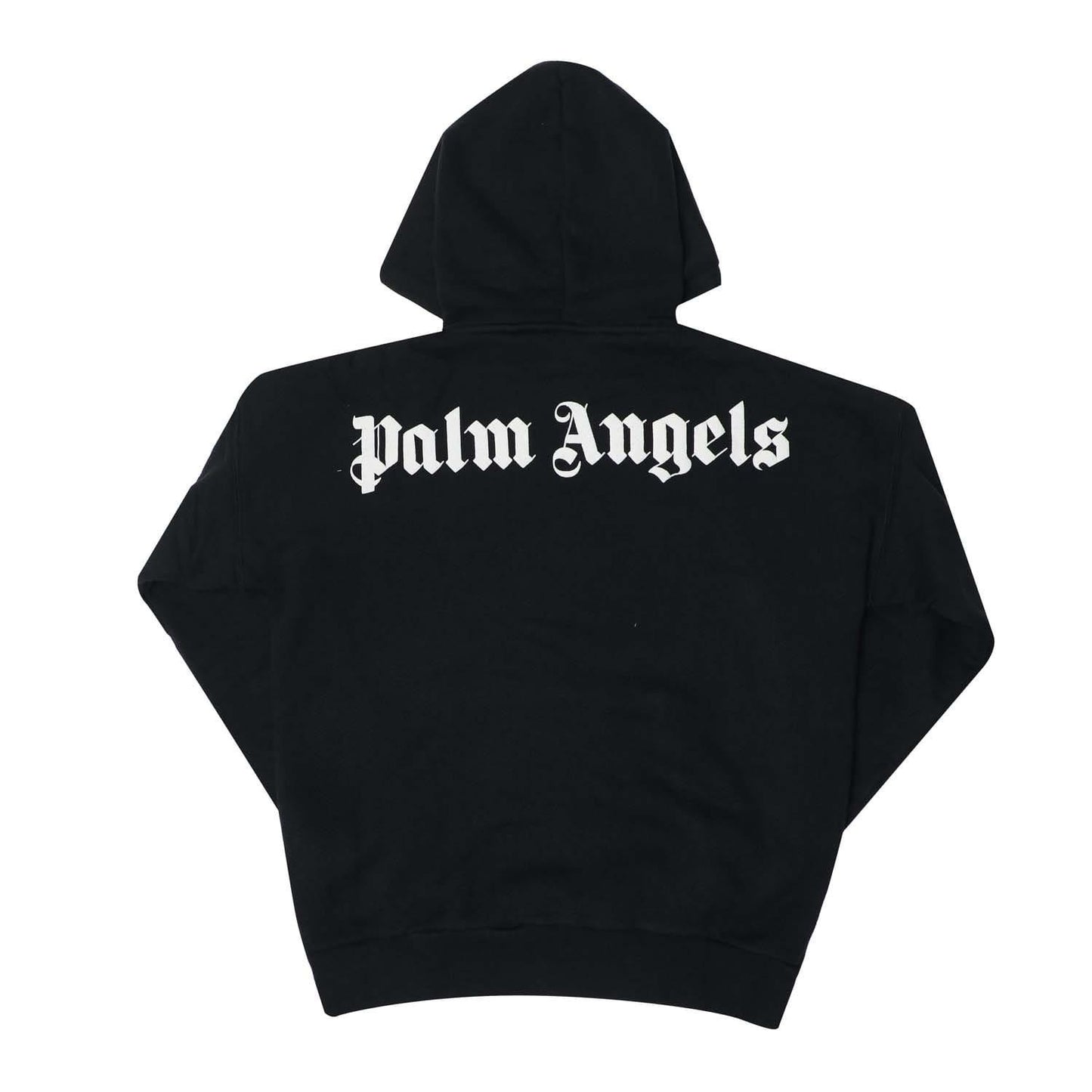 Black-White - Back - Palm Angels Childrens-Kids Classic Logo Hoodie