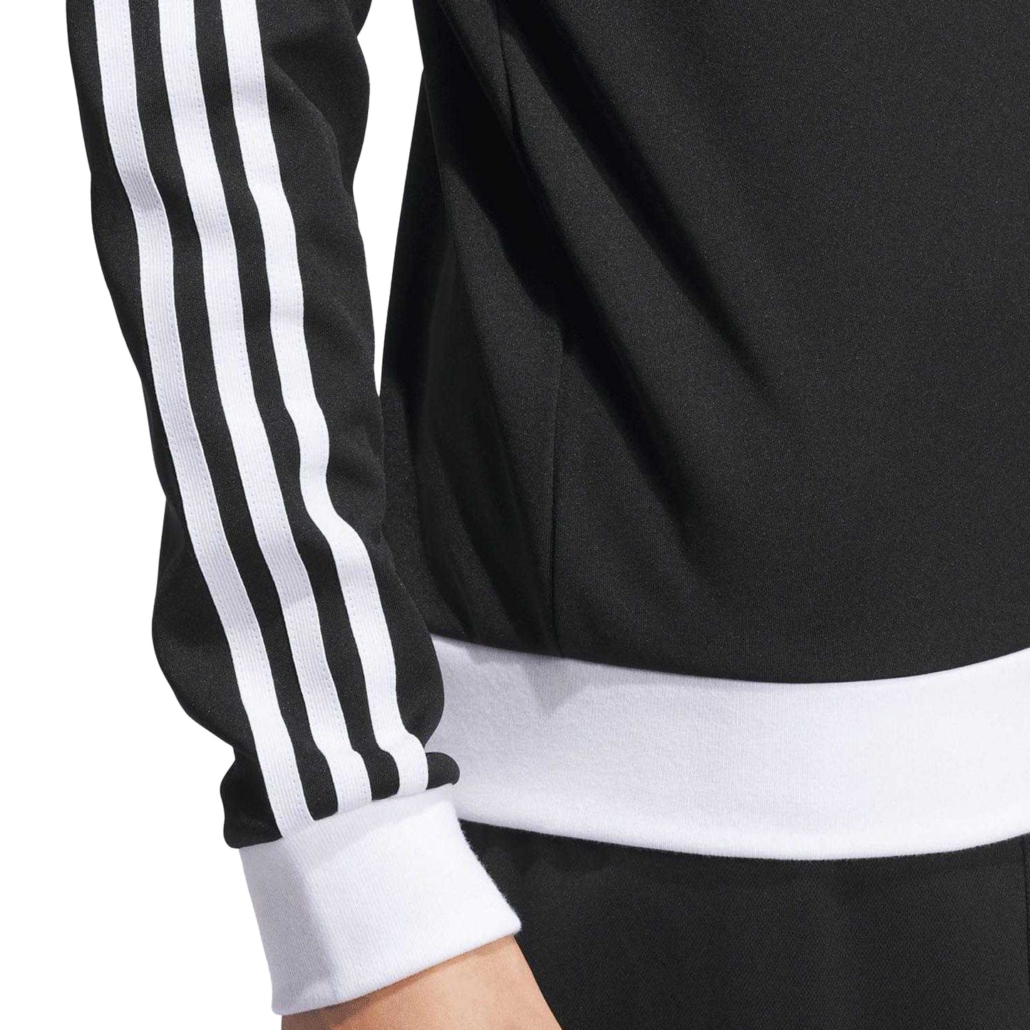 Black - Pack Shot - Adidas Womens-Ladies Long-Sleeved Golf Sweatshirt