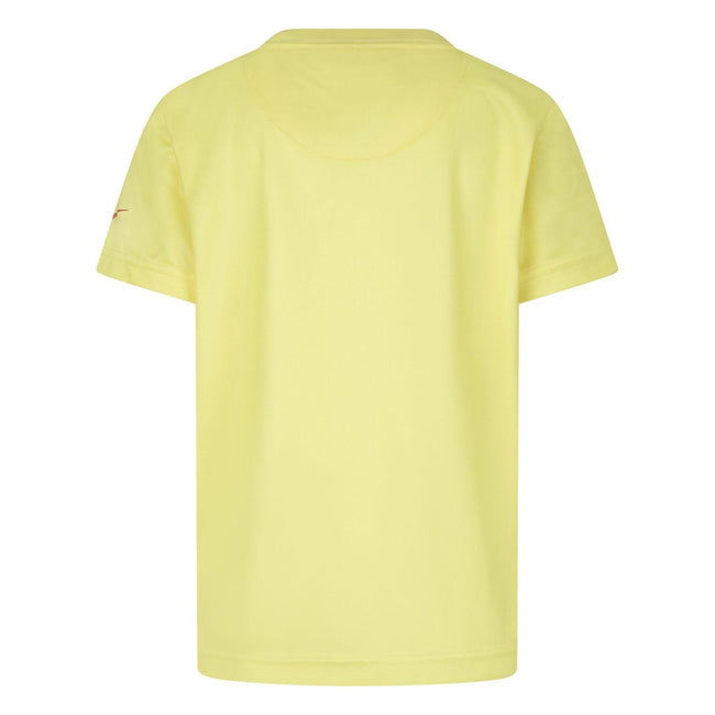 Yellow - Back - Nike Childrens-Kids Stacked Logo T-Shirt