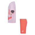 Pink - Back - Nike Childrens-Kids Lets Roll T-Shirt & Shorts Set