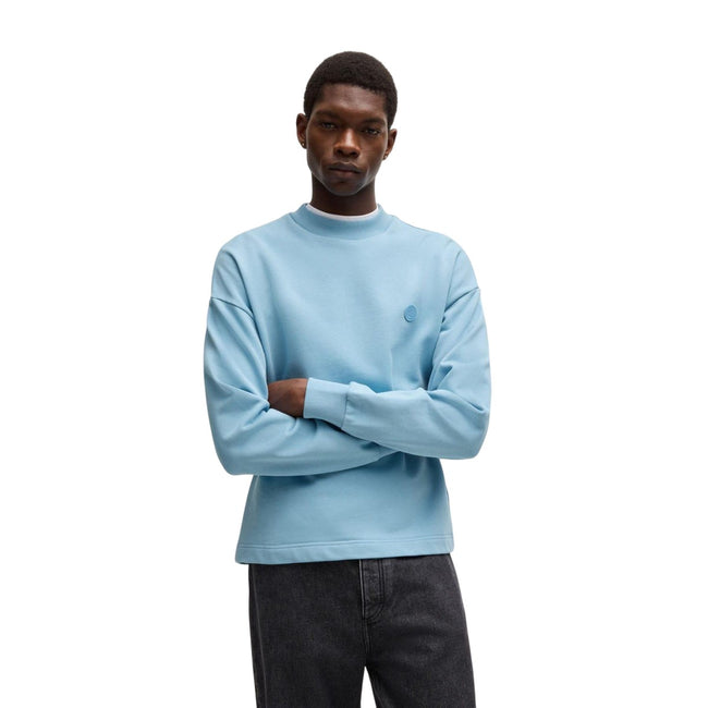 Blue - Lifestyle - Hugo Mens Ninnyo Crew Neck Sweatshirt